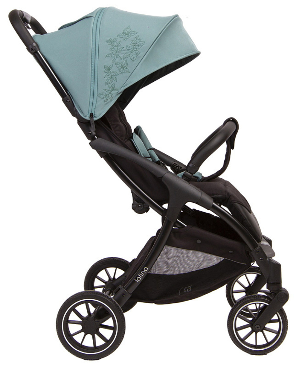Детская прогулочная коляска Peppy Latina ART mint fresh мятная, вышивка
