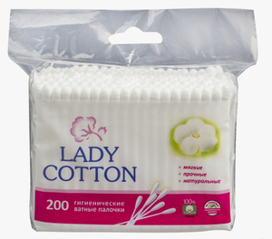 ВАТНЫЕ ПАЛОЧКИ LADY COTTON ПЭТ 200ШТ