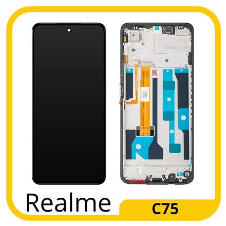 Realme C75 (RMX3941) - Дисплейный модуль с тачскрином  (в рамке) + сканер отпечатка пальцев (ORIG-SP)