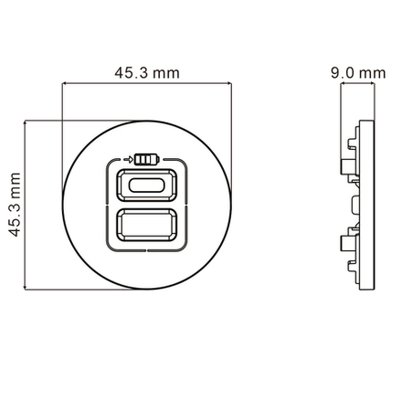 Накладка для розеток USB,  шампань,  серия D16