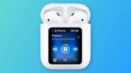 Apple запатентовала наушники AirPods с сенсорным экраном в кейсе .