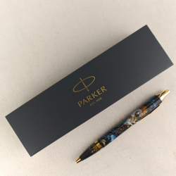 Ручка шариковая Parker "Сказочный конь" белый с ручной росписью в коробке