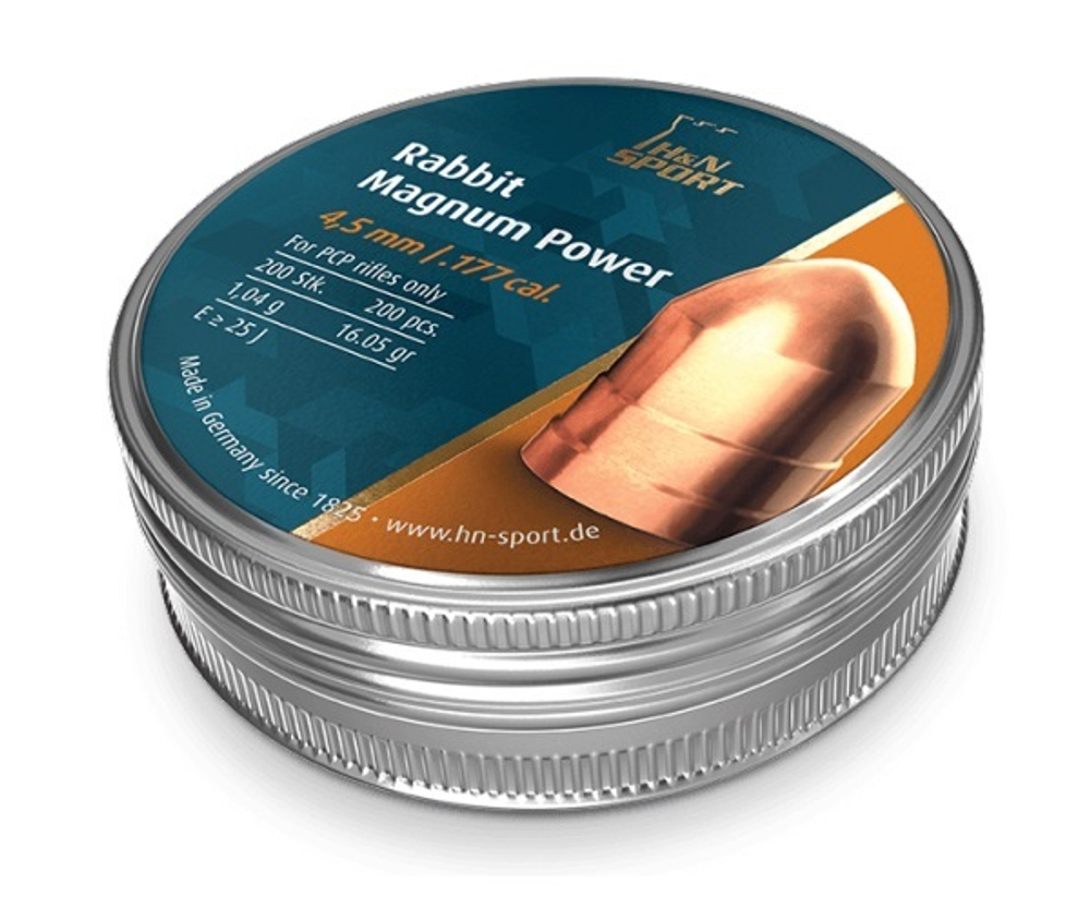 Пули пневматические H&N Rabbit Magnum Power 4,5мм 1,04г (200шт)