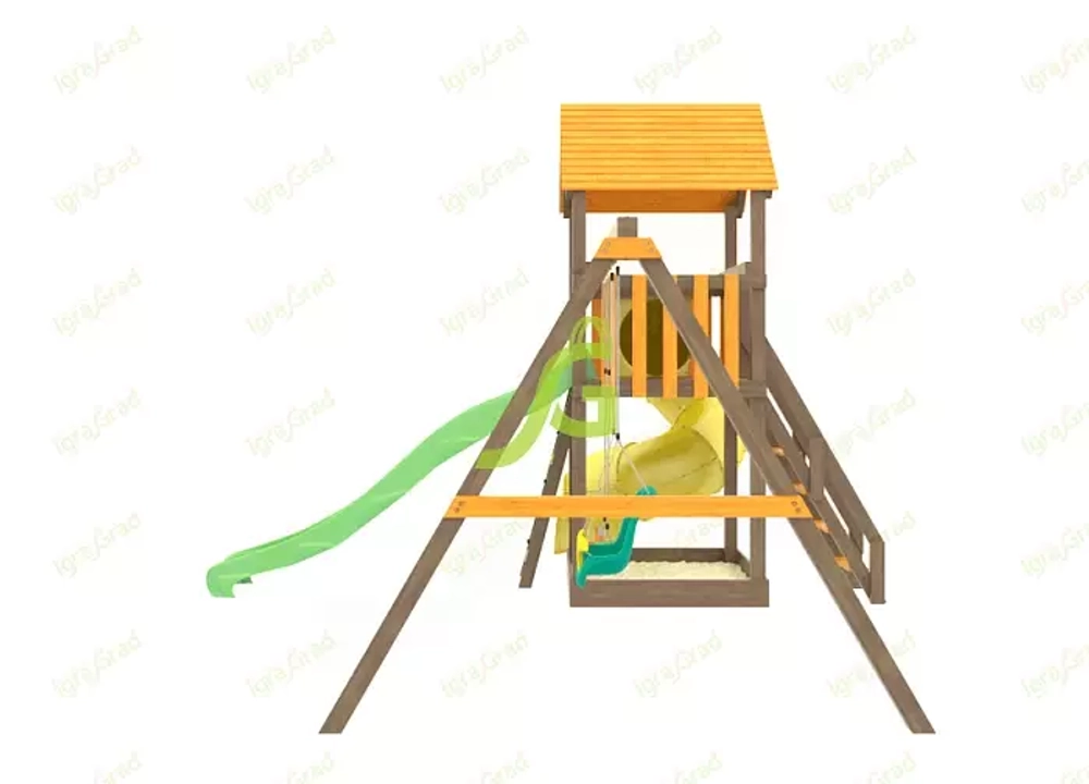 Детская площадка Панда Фани с винтовой горкой