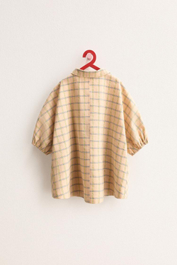 ZARA TIMELESS — ПЛАТЬЕ-РУБАШКА В КЛЕТКУ, СВЕТЛО-ЖЕЛТЫЙ