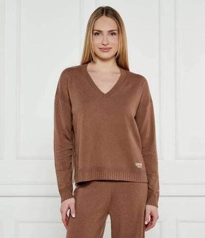 Шерстяной свитер Liu Jo Sport - коричневый(TA5078 MS026)