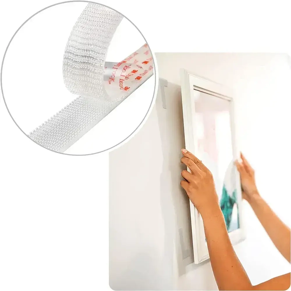 Многоразовая застёжка 3M Dual Lock SJ3560, прозрачная, 25 мм * 1 м / Липучка на клейкой основе, самозацепляющиеся грибки