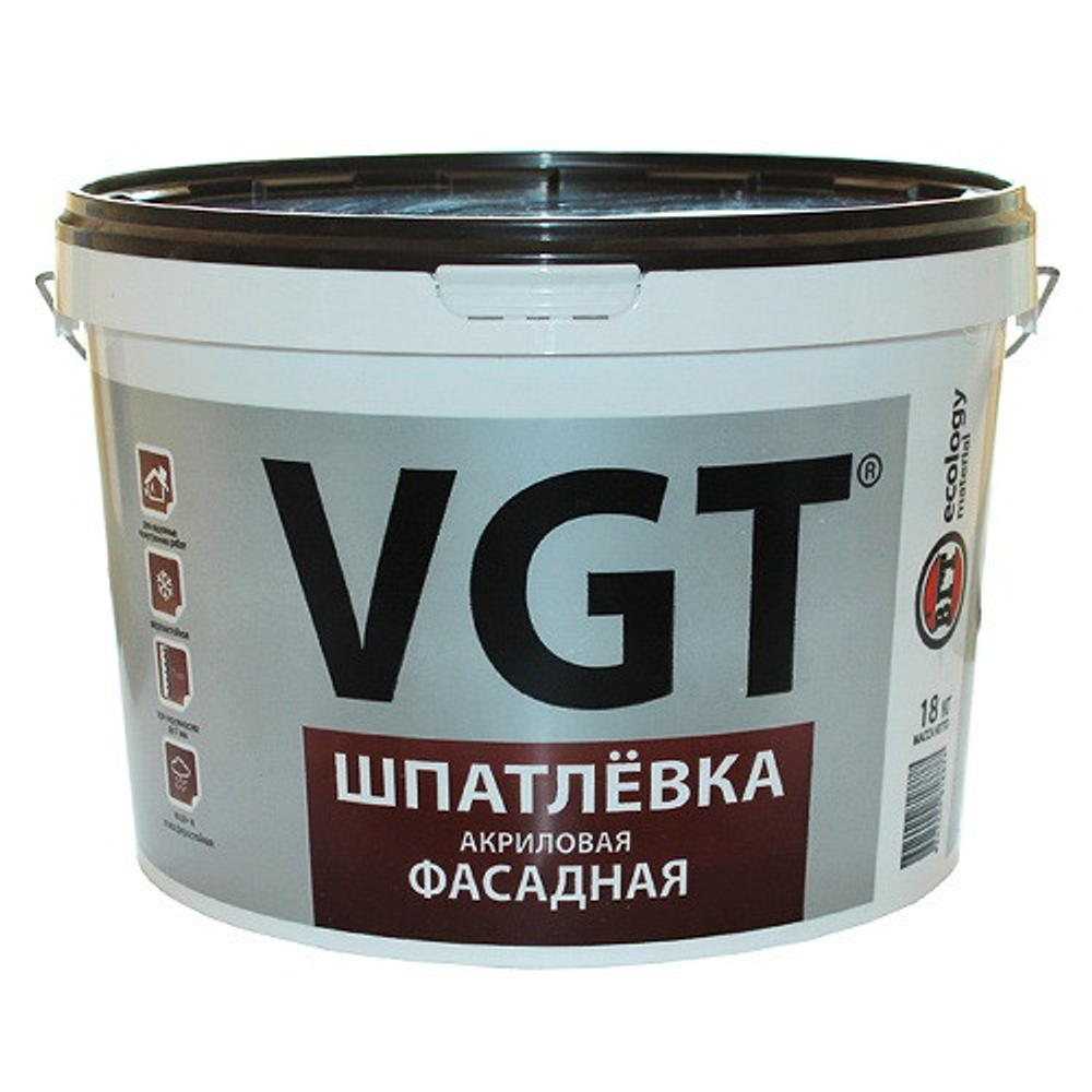 Шпатлевка акриловая VGT фасадная 18 кг