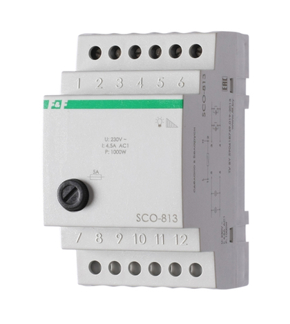 Регулятор освещенности (диммер) SCO-813 230В 4.5А IP20 (для ламп накал. мощностью до 1000Вт)