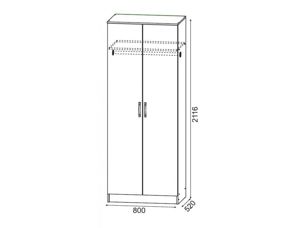 Шкаф двустворчатый "Ронда" ШК 2 (ясень шимо темный\ясень шимо светлый), Интерьер центр