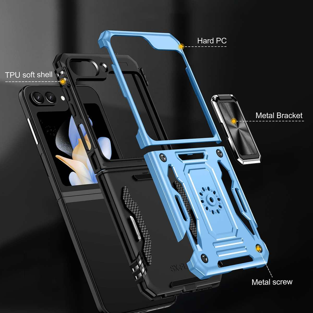 Чехол Safe Case с кольцом и защитой камеры для Samsung Galaxy Z Flip 5