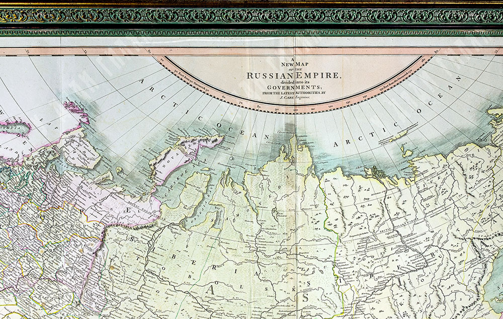 Дж. Кэри. Новая карта Российской империи. Гравюра. Лондон, 1799.