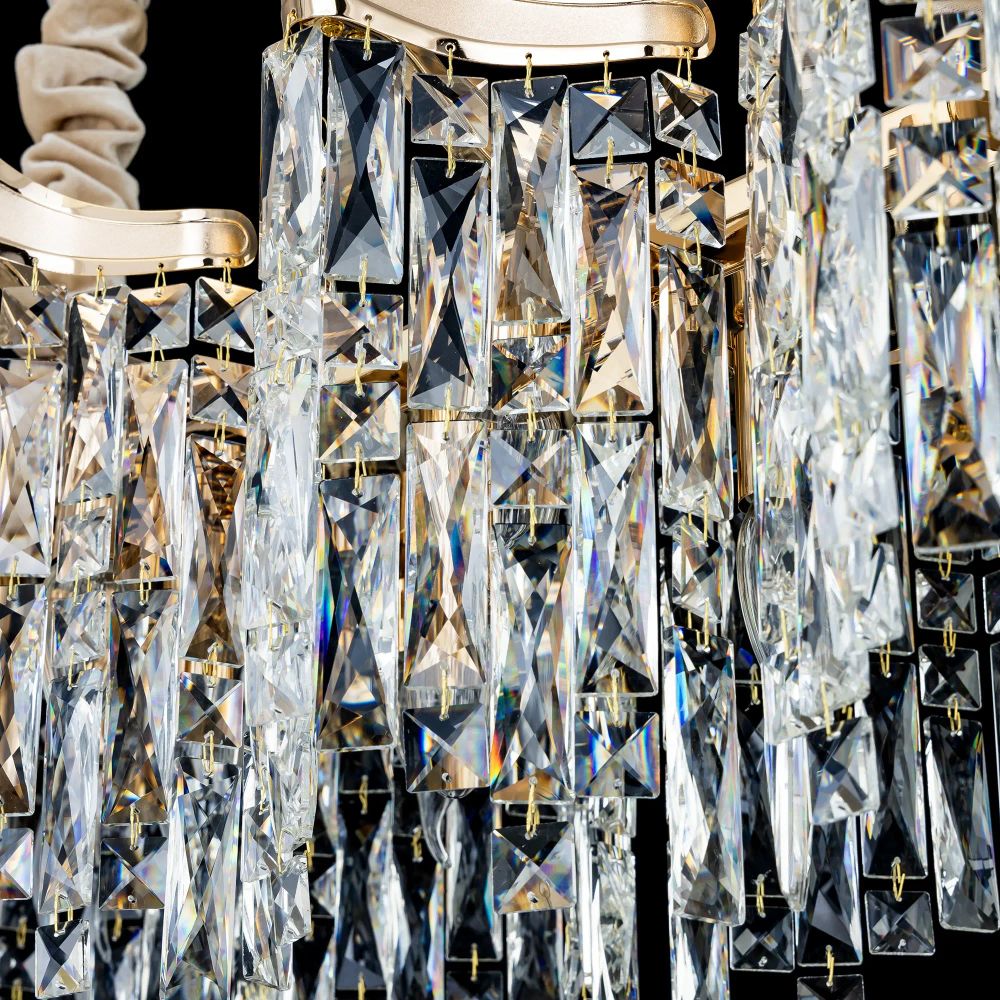 Citilux Моника CL308202 Люстра хрустальная подвесная Золото