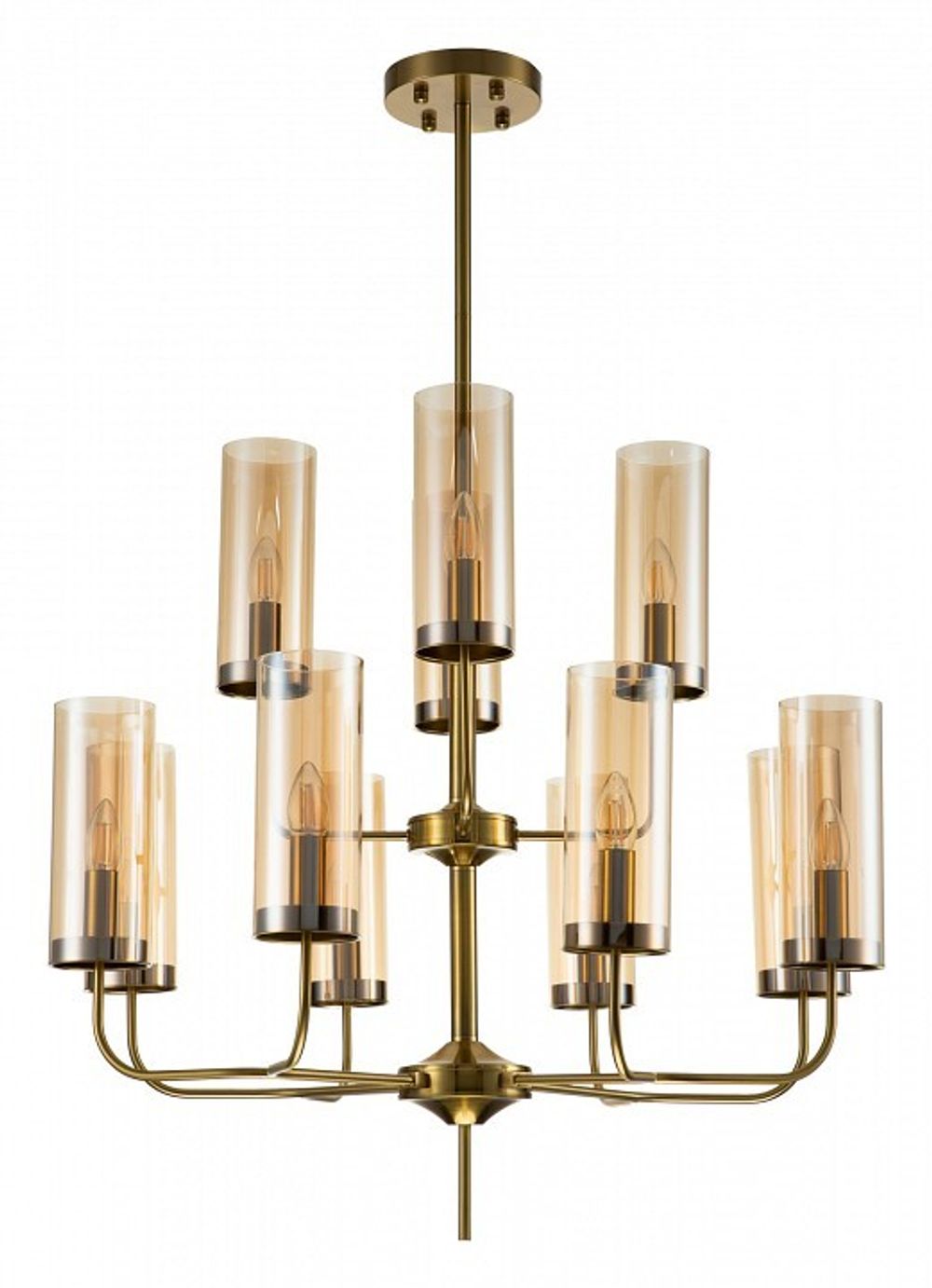 Люстра на штанге Indigo Balletto 13014/12R Brass