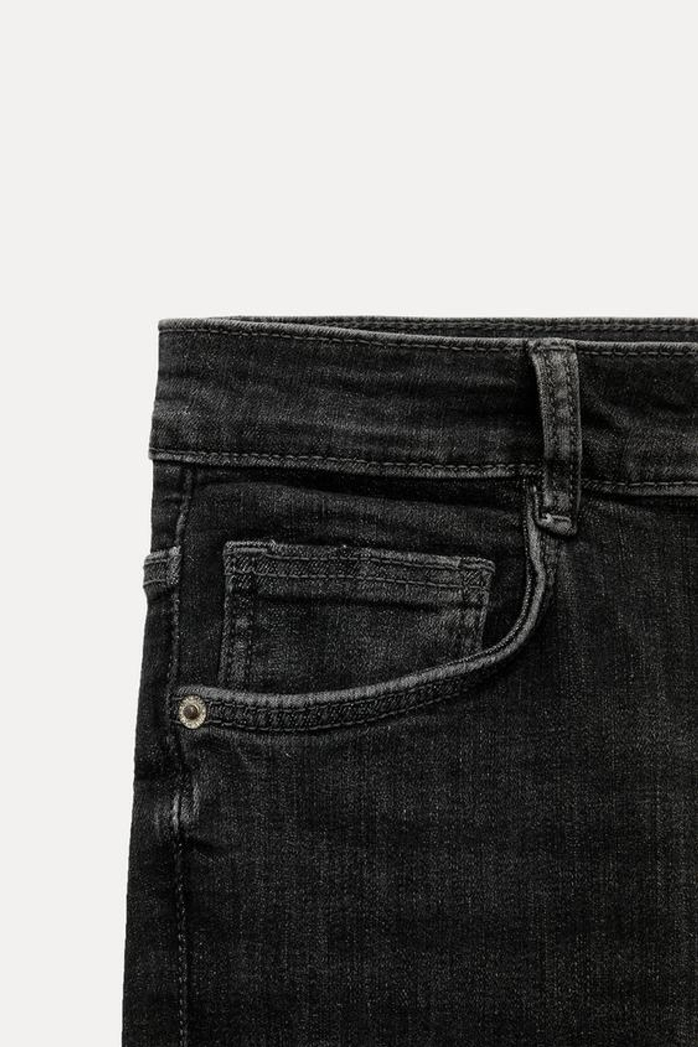 ZARA МОДЕЛИРУЮЩИЕ ДЖИНСЫ TRF С ВЫСОКОЙ ПОСАДКОЙ, СЕРЫЙ