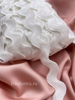 Тесьма декоративная волнистая "Вьюнчик зиг-заг" белая