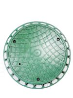 Люк канализационный Gidrolica Garden — пластиковый тип Л, зеленый