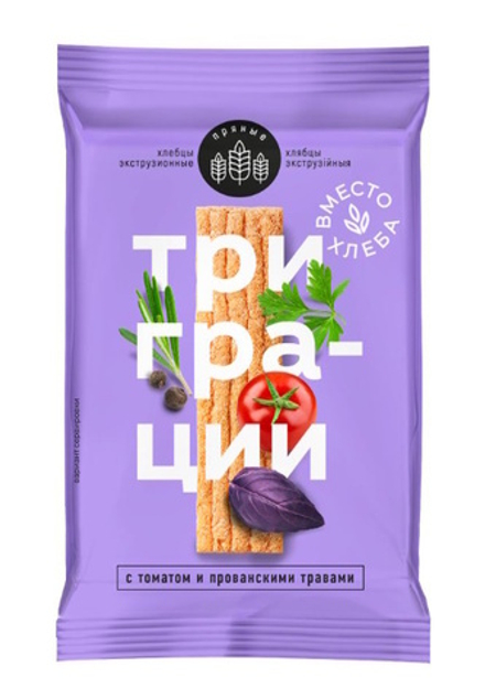 Хлебцы "Три грации" с томатом и прованскими травами 55г. Витебскхлебпром