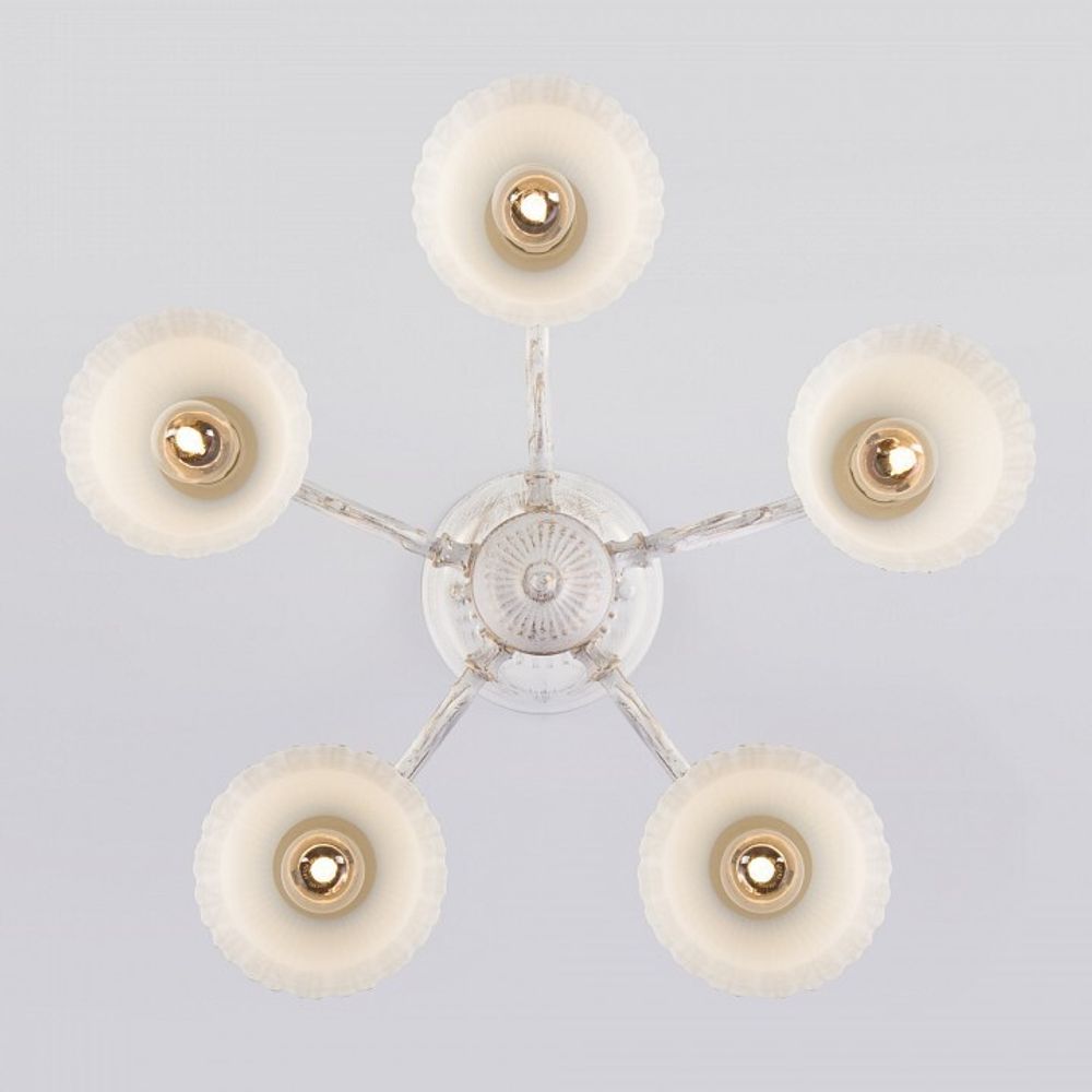 Люстра на штанге Eurosvet Campina 60107/5 белый с золотом