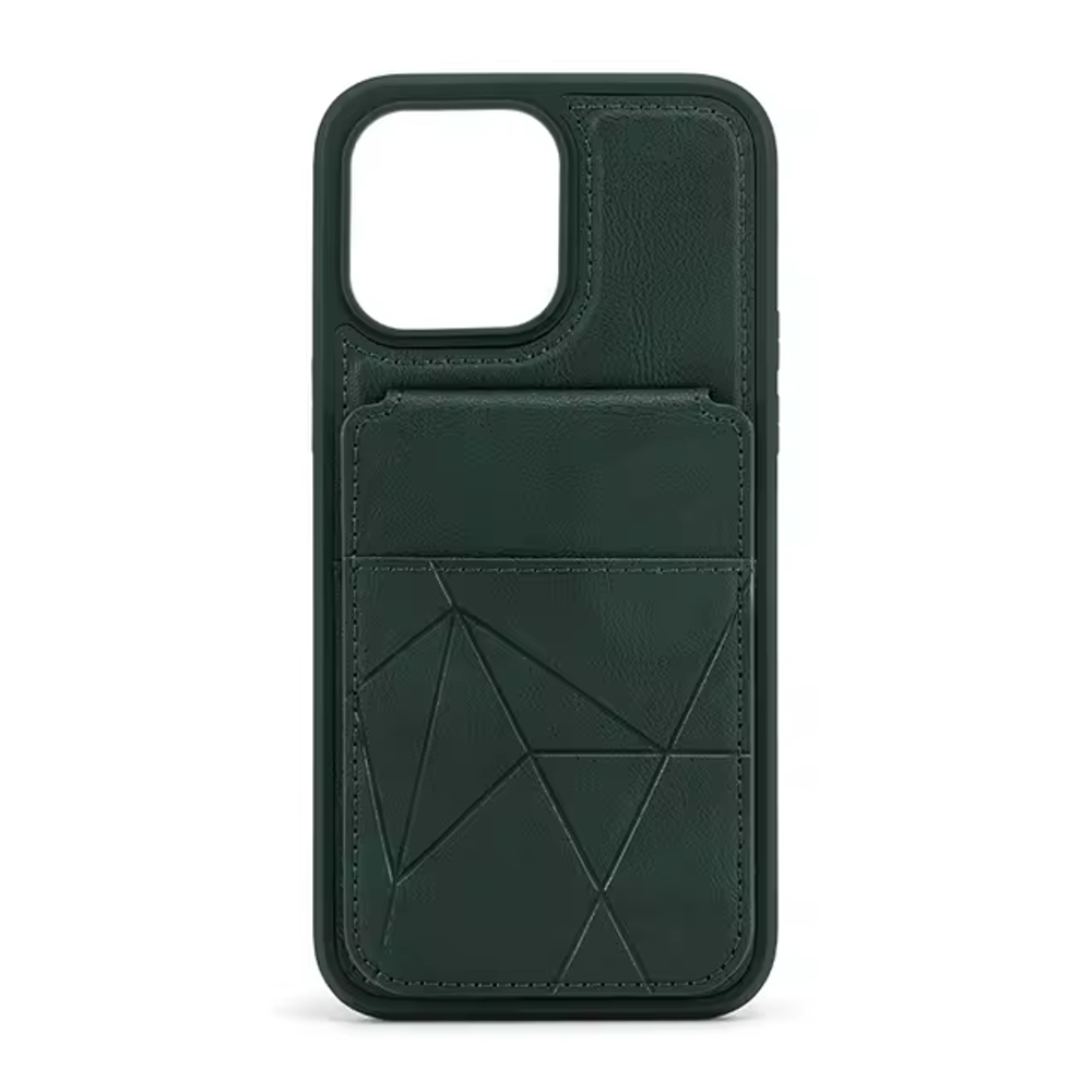 Кожаный чехол с отделением для карт iPhone 16