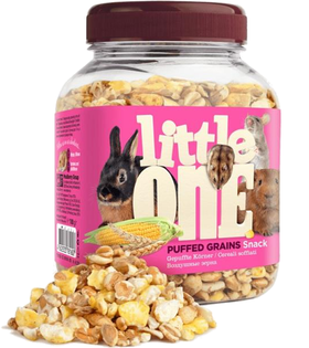 Литтл Уан Лакомство для грызунов Воздушные зерна, банка 70гр.