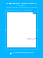 Натяжные потолки: 8.3 м2, 5.4 м2