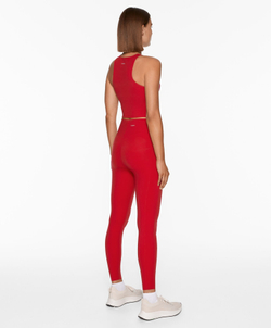 OYSHO Легинсы Compressive Core Control до щиколотки с высокой посадкой, красный