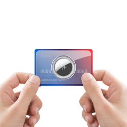 Комплект чехлов (2 шт.) в форме карточки для AirTag, серия PC Card-Shaped Case (прозрачный и серый)