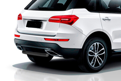 Защита заднего бампера Zotye Coupa (2013-2023) d57 короткая черная