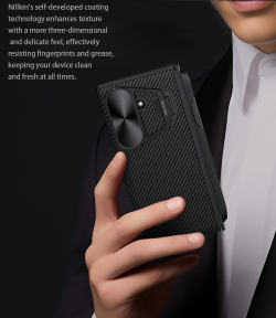 Чехол от Nillkin на Samsung Galaxy Fold 7, серия CamShield Prop (версия с металлической откидной крышкой и стилусом)