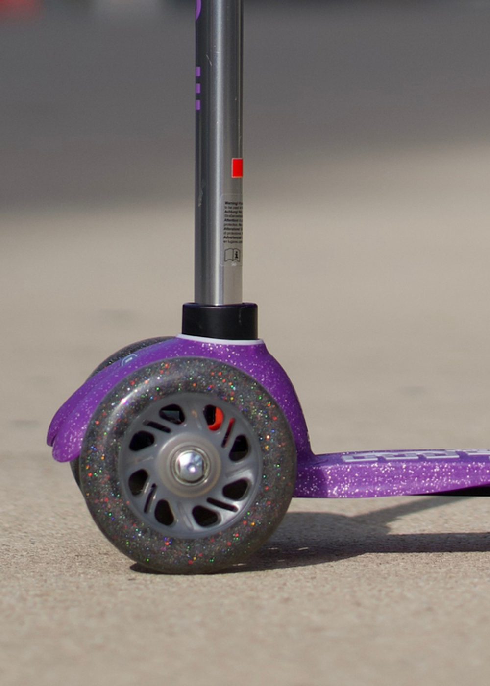 Cамокат Mini Micro Deluxe Блестящий LED сиреневый