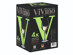 VIVINO - Набор фужеров 4 шт. для белого вина 370 мл стекло