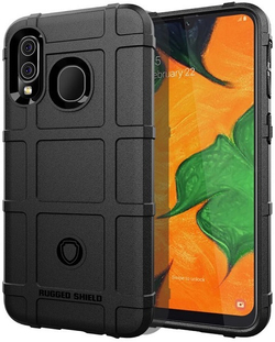 Чехол для Samsung Galaxy A40 цвет Black (черный), серия Armor от Caseport