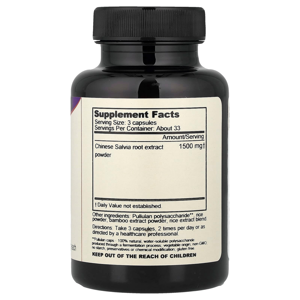 Dragon Herbs, шалфей, 500 мг, 100 вегетарианских капсул