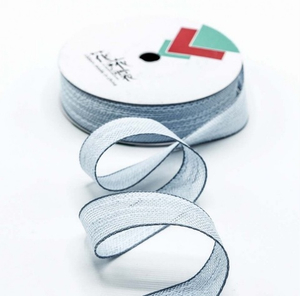 Лента Полиэстер с каймая "Сетка"Голубая