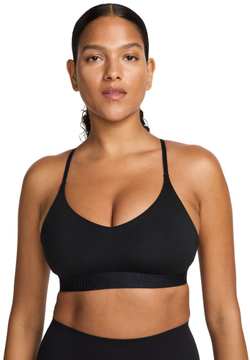 Теннисный бюстгальтер Nike Indy Light Support Padded Adjustable Sports Bra - black/black