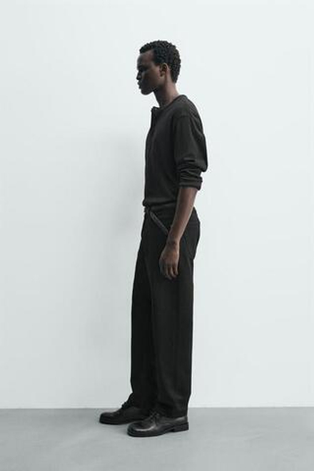 ZARA ДЖИНСЫ STRAIGHT FIT, ЧЕРНЫЙ