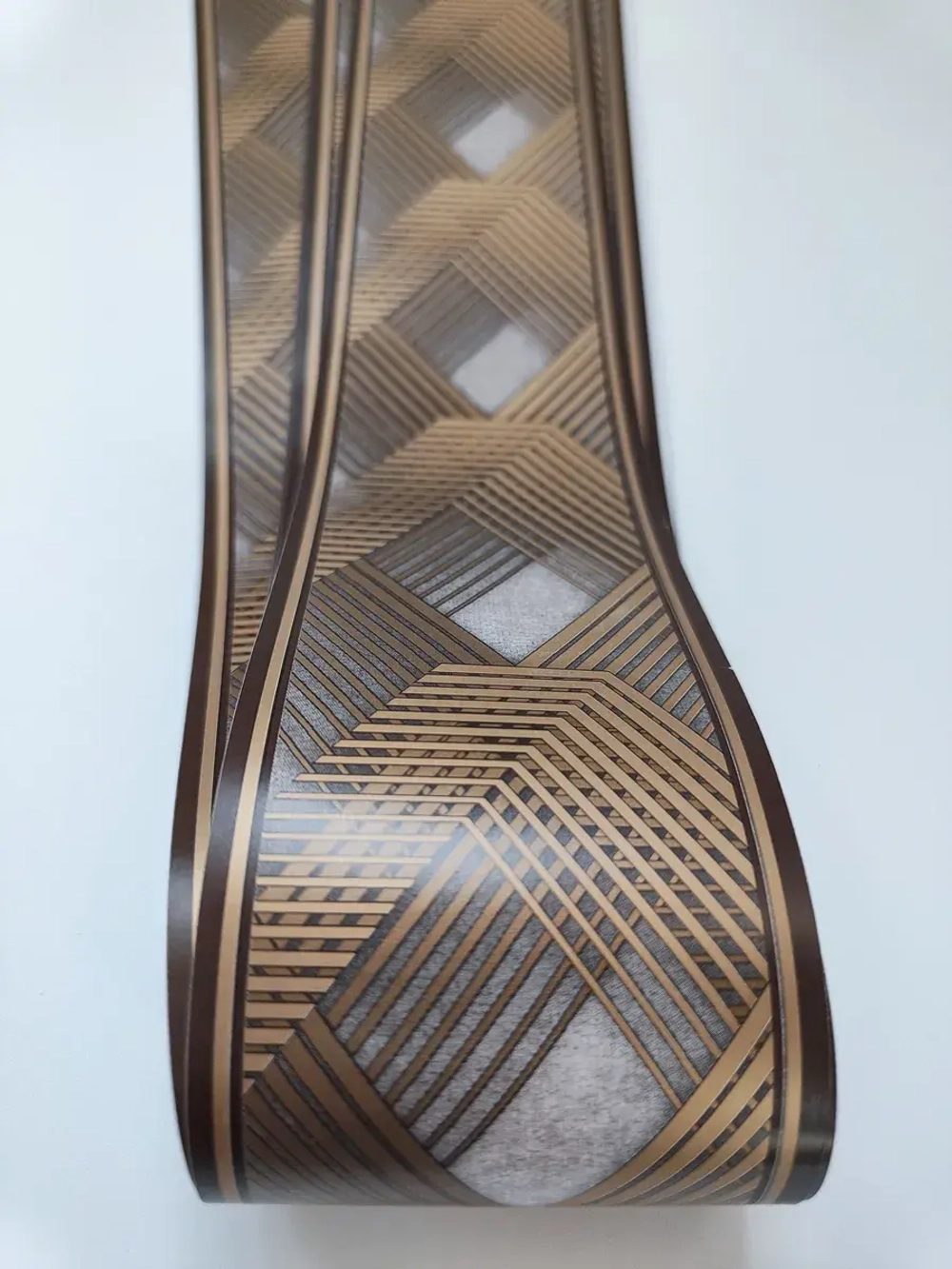 Бордюр бумажный для обоев 6 см окантовка лента коричневый