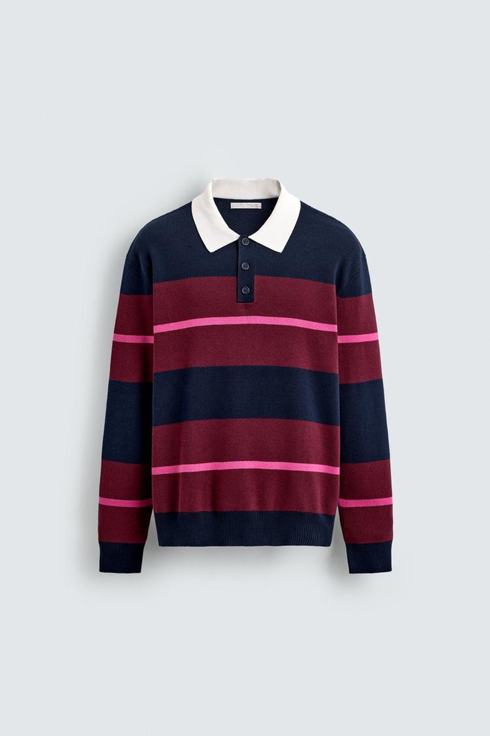 ZARA ТРИКОТАЖНОЕ ПОЛО В ПОЛОСКУ, ПОЛОСКИ