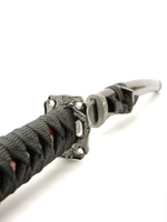 Набор самурайских мечей, 2 шт. Ножны бордово-черный мрамор, цуба серебро