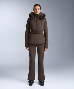 Oysho Супертонкая водонепроницаемая куртка Primaloft® SKI, темно-коричневый