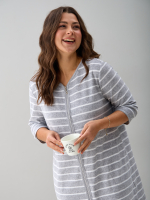 Халат Хм-562/серый-полоса-и