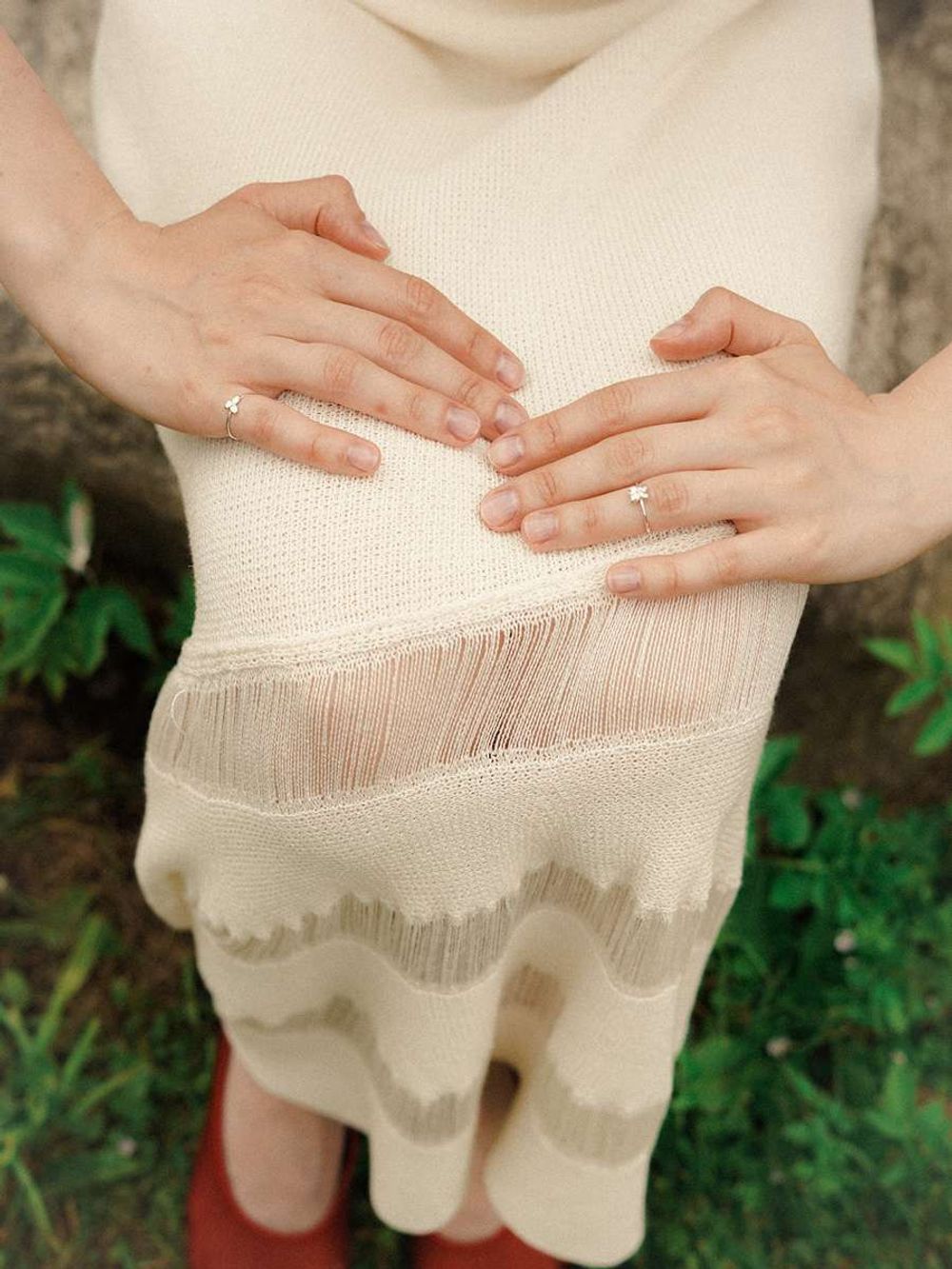 Кольцо Гортензия мини 3 лепестка