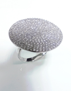 Кольцо ювелирное "Эстерелла", серебро 925*, родированное, фианит/Ф