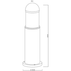 Уличный наземный высокий светильник Arte Lamp A5217PA-1BK