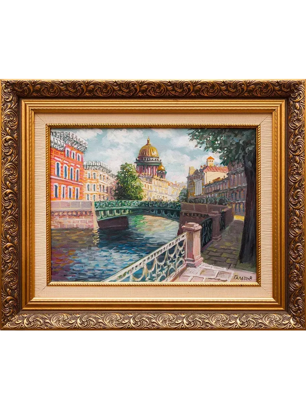 Картина маслом "Поцелуев мост" Галатов