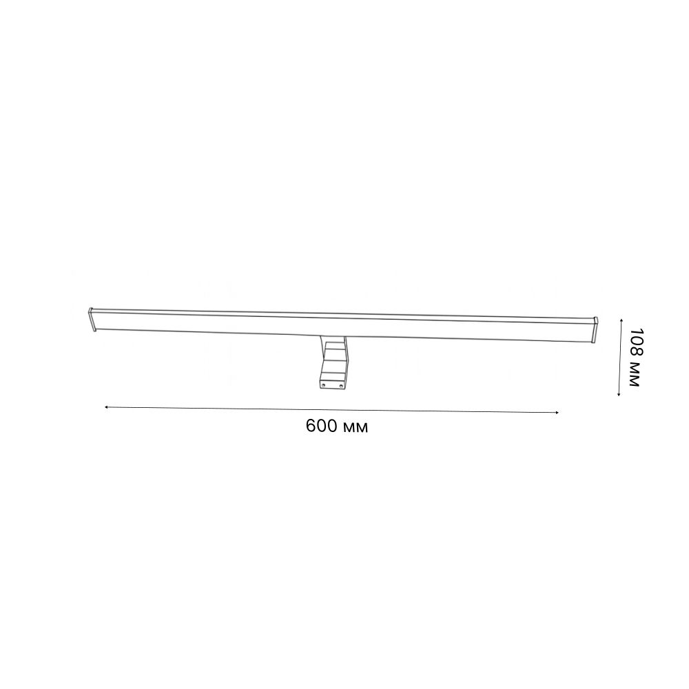ULT-F35-12W-4500K IP44 SILVER Светодиодный светильник для подсветки мебели и зеркал. 900Lm. Серебристый. ТМ Uniel