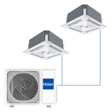 Мульти сплит-система Haier на 2 комнаты (25+25 кв.м.) кассетные R32
