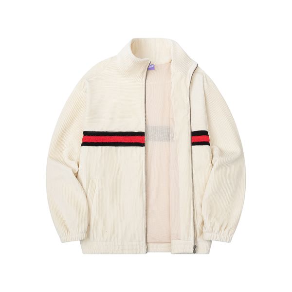 Олимпийка велюровая Stripe track белая - фото 7