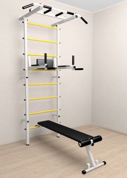 Шведская стенка Sv Pro 804 (Турник Pro/Брусья/стойка/Скамья)